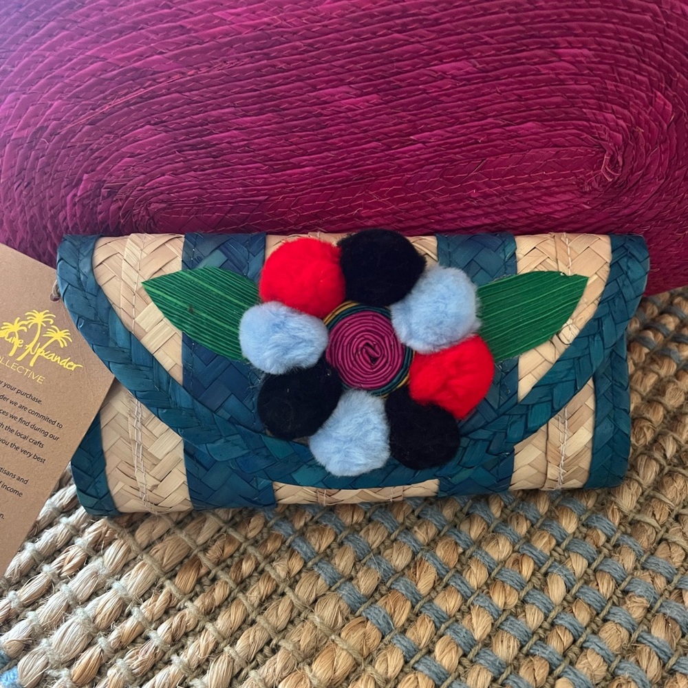 Josephine Alexander Collective - Melissa Pom Wallet in Azure